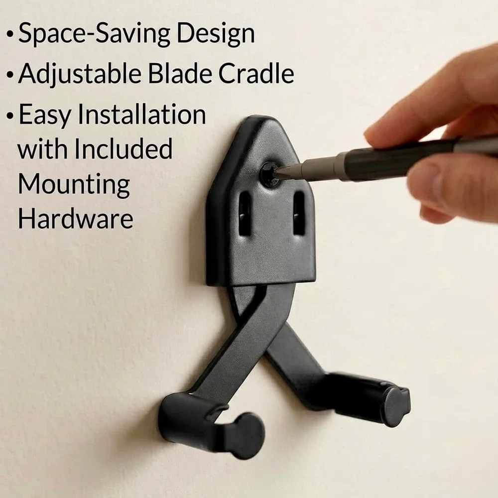 Adjustable Vertical Sword Dagger Axe Wall Mount Hanger Medieval Display Set of 2